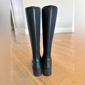Tory Burch tall April Rain boot navy blue size 7 thumbnail 3