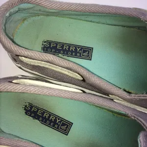 Sperry Top Siders Bahama with Gray Herringbone Cotton Canvas for Wormen thumbnail 8