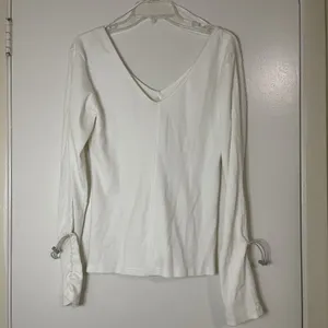 Free People FP Movement ribbed vneck long sleeve ivory pullover top size Large thumbnail 7