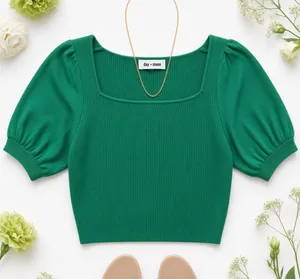 Flirty and fun cropped top Green Size M thumbnail 1