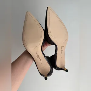Sam Edelman Dark Brown Metallic Snake Print Heels thumbnail 8