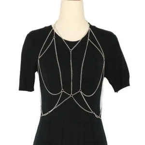 Silver Tone Body Chain Harness thumbnail 1