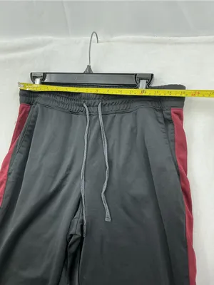 Free People Black Track Joggers with Burgundy Side Stripe 114 thumbnail 3