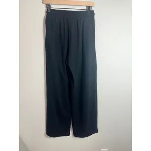 Trendy Queen‎ Womens Wide Leg Sweatpants Black High Waisted Pockets Size M thumbnail 4