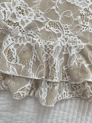 white beige lace ruffle Princess Polly dress thumbnail 11