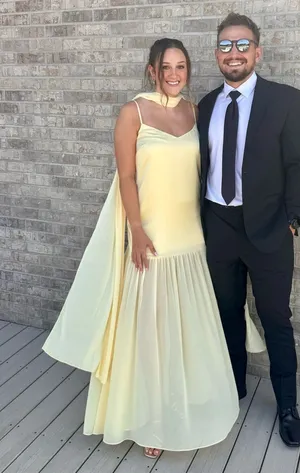 Show Me Your MuMu Dalia Maxi Dress in Pale Yellow thumbnail 1