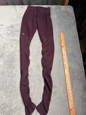 Alo yoga goddess Ribbed Leggings maroon burgundy small thumbnail 8
