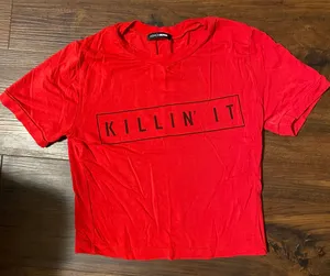 Red Crop Top Shirt thumbnail 1