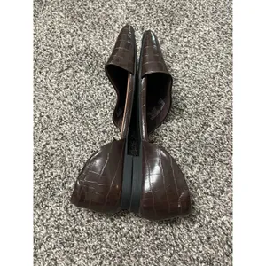 Old Navy Deep Brown Croc-Embossed Square-Toe d'Orsay Flats 8 thumbnail 6