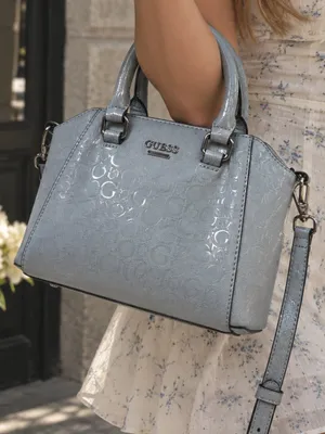 GUESS Kamri Mini Dome Satchel Light Blue Crossbody Shoulder Bag NWOT thumbnail 1