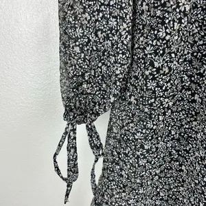 Motherhood Maternity Dress Size Medium Black Floral Lined Boho thumbnail 8