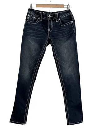 Miss Me Dark Indigo Skinny Jeans EUC thumbnail 1