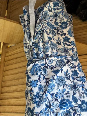 Dokotoo Blue and White Floral Strappy Swimsuit Large thumbnail 2