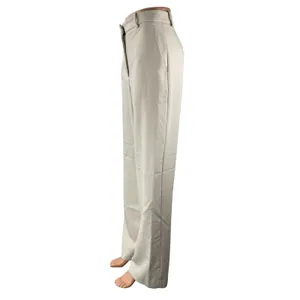 Zara Women's White High Waisted Wide Leg Baggy Trousers Dress Pants Size S thumbnail 3