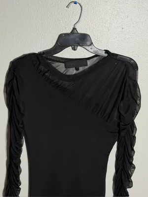 Kendall + Kylie Women Night‎ Black Gothic Sheer Long Sleeve Bodycon Dress size S thumbnail 5