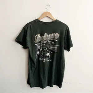 Harley Davidson Green Wyoming Graphic Tee Skull thumbnail 3