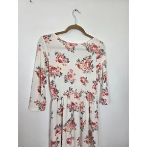 Chris & Carol Floral Maxi Dress Soft Knit Pockets Modest Teacher Cottagecore S thumbnail 9