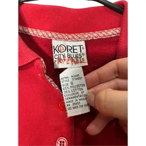 Koret‎ City Blues Collared Pullover Sweatshirt Cotton Blend Red Women’s Small thumbnail 6