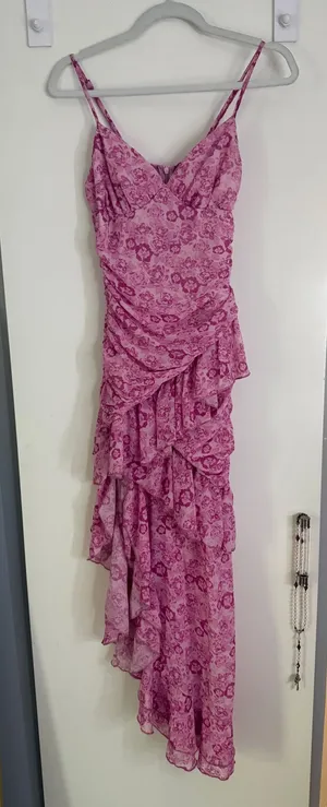 Boutique Pink Floral Maxi Dress thumbnail 1
