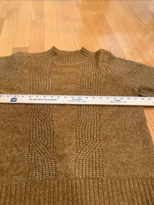 Loft outlet mustard brown mock neck sweater size xlarge . thumbnail 2