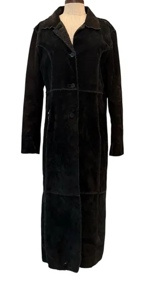 Vintage D’ Carlo y2k vintage suede leather duster coat gothic thumbnail 1
