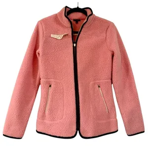 Talbots pink full zip Sherpa fleece jacket size small thumbnail 9