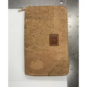 Portugal Cork Wallet Zip-Around Eco-Friendly Sustainable Vegan‎ Natural Boho thumbnail 5
