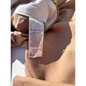 Babaton Artizia Womens The Effortless Pant Camel Wide Leg Pleated 2 thumbnail 5