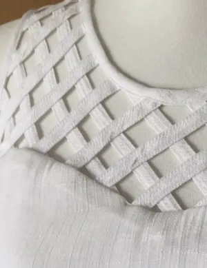 Lily Rose White Lattice Belted Skater Sundress thumbnail 6