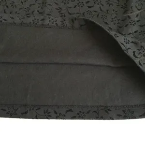 Vintage AT Denim Velvet Design Black Stretch Skirt - Sz 12 thumbnail 5