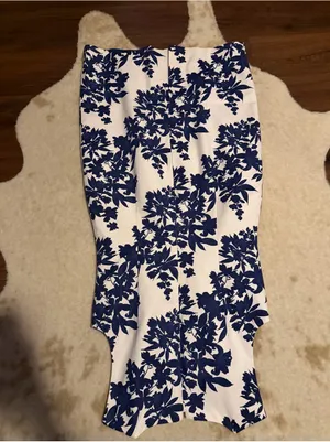 Hobbs London floral white blue shift dress $348 party formal classic fall thumbnail 5