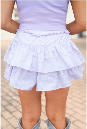 Ruffle Rhinestone Skort Purple Size XS thumbnail 2