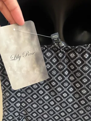 Lila Rose Black and White Spaghetti Strap Mini Sundress NWT thumbnail 3
