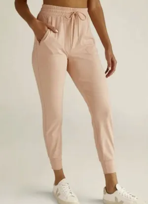 Beyond Yoga Heather Rib Street Jogger Pink Salmon‎ Size Large thumbnail 1