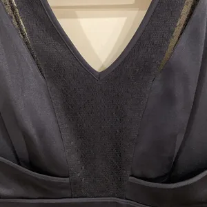 REISS Snares satin maxi dress size 0-Navy lace detail Minimalist Formal Classic thumbnail 4