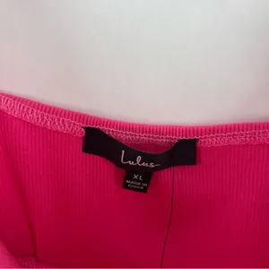 Lulu's Vibrant Pink Stretch Ribbed Sleeveless Wired Bra‎ Thong Bodysuit NWT XL thumbnail 5