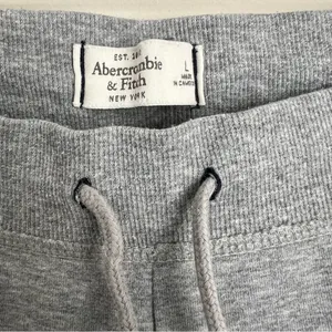 Abercrombie & Fitch Gray straight Sweatpants Logo spell out NY Y2k L thumbnail 2