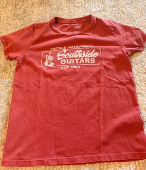Brandy Melville red guitar shirt thumbnail 1