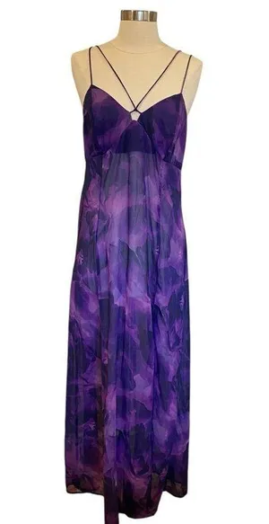 Runaway The Label Calista Maxi Dress In Purple thumbnail 1