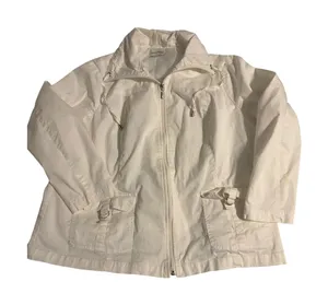 Studio Works Woman White Zip Up Utility‎ Jacket Plus Size 1X Cotton Blend thumbnail 1