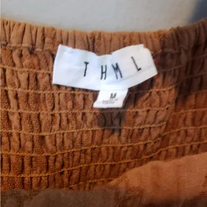 THML Anthropologie Textured Brown Sleeveless Top Size Md thumbnail 3