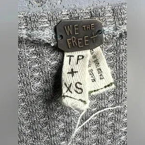 Free People Laguna Gray Thermal Long Sleeve Top; Size Xs thumbnail 6