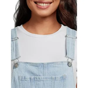 No Boundaries Relaxed Boyfriend Shortalls, 3.5" Inseam, Women's M(7-9) thumbnail 3