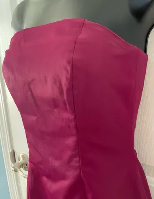 Express Magenta Strapless Cocktail Mini Dress Size 1/2 thumbnail 4