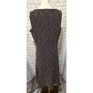 NWT Eva Mendes NY & Co. Sleeveless Black Pale Pink Boucle Fit & Flare Dress 16 thumbnail 4