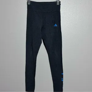 Adidas Women Gray Activewear Linear Logo Leggings size Small.‎ thumbnail 2