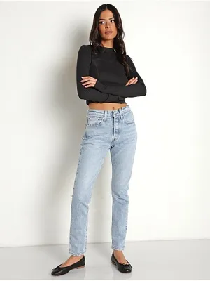 Levi's 501s skinny Women's Light Wash High-Rise Straight Jeans thumbnail 12