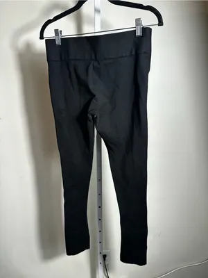 P386. Zara Black High-Rise Ponte Leggings with Side Zip Detail thumbnail 3