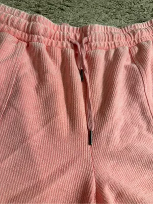Maurices Pink Coral Corded Ribbed High Rise 5” Drawstring Short - size 1x thumbnail 3