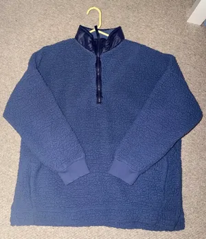Aerie Pullover Oversized Fleece Quarter-Zip Sweater thumbnail 1